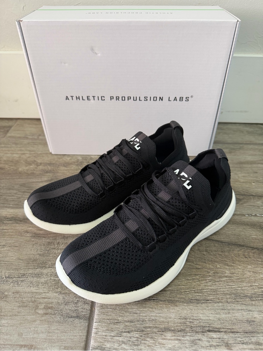 APL Women's Black Athletic Sneakers with White Sole